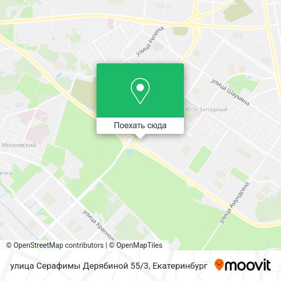 Карта улица Серафимы Дерябиной 55/3