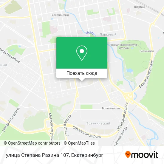 Карта улица Степана Разина 107
