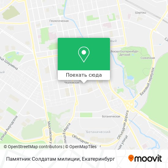 Карта Памятник Солдатам милиции