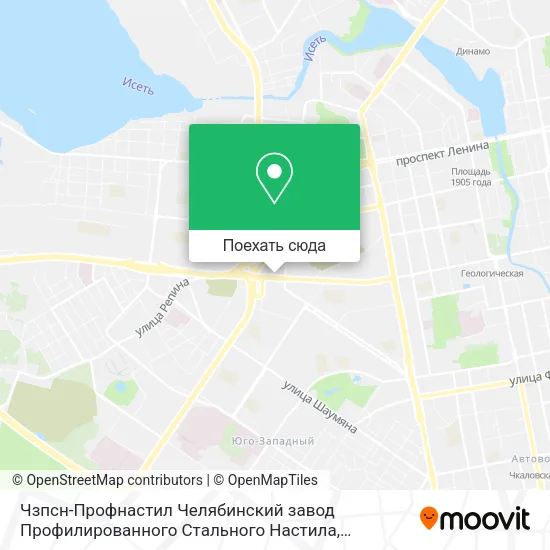 Карта Чзпсн-Профнастил Челябинский завод Профилированного Стального Настила