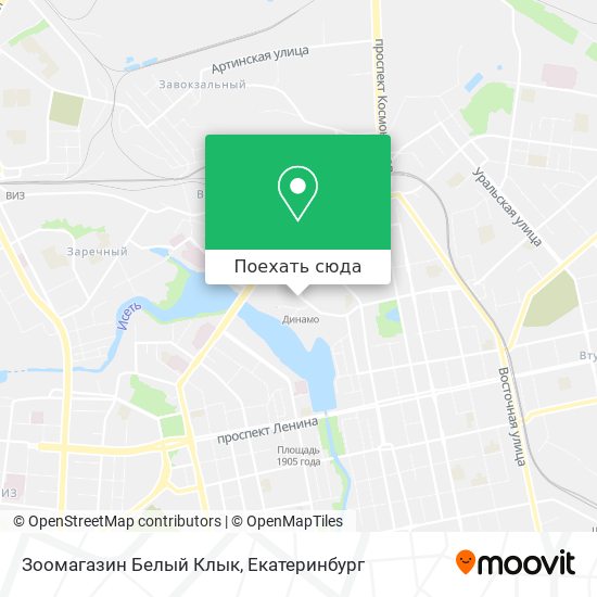 Карта Зоомагазин Белый Клык