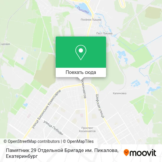 Карта Памятник 29 Отдельной Бригаде им. Пикалова