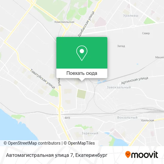 Карта Автомагистральная улица 7