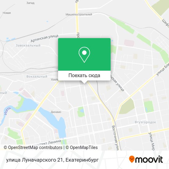 Карта улица Луначарского 21