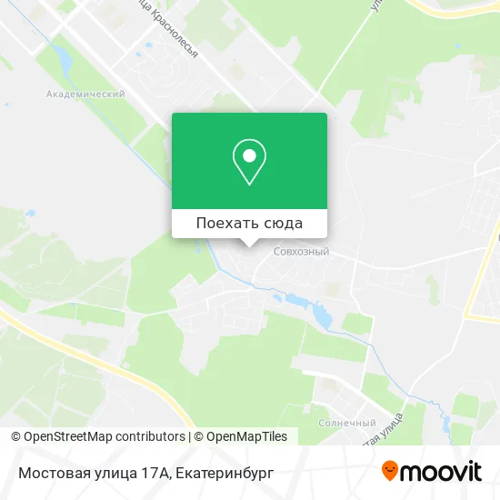 Карта Мостовая улица 17А