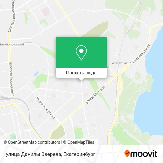 Карта улица Данилы Зверева