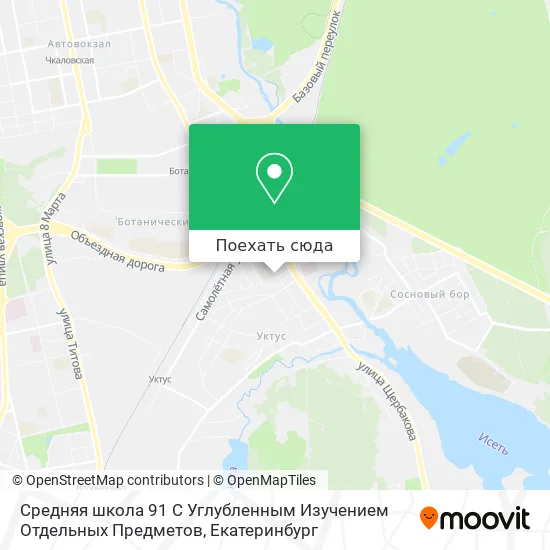 Карта Средняя школа 91 С Углубленным Изучением Отдельных Предметов