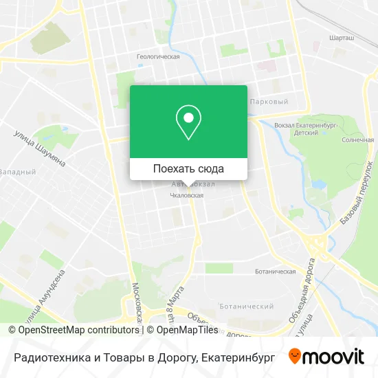 Карта Радиотехника и Товары в Дорогу
