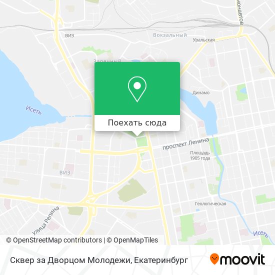 Карта Сквер за Дворцом Молодежи