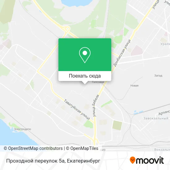 Карта Проходной переулок 5а