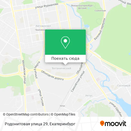 Карта Родонитовая улица 29