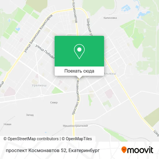 Карта проспект Космонавтов 52