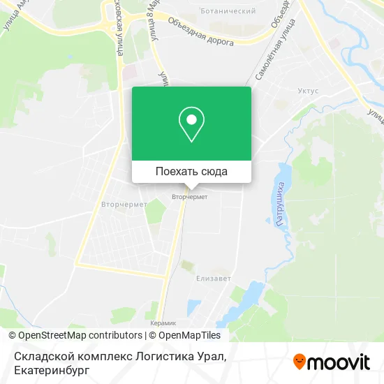Карта Складской комплекс Логистика Урал