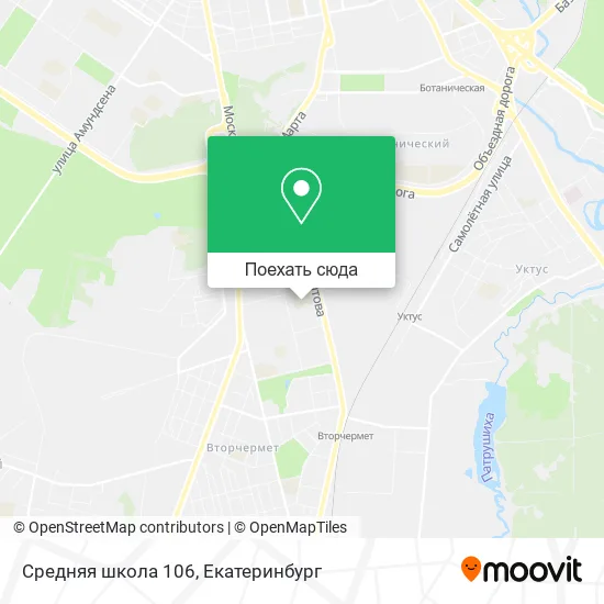 Карта Средняя школа 106