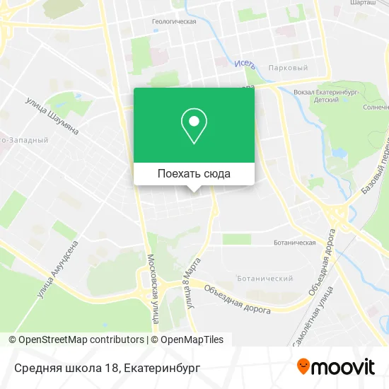 Карта Средняя школа 18