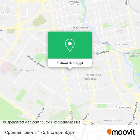 Карта Средняя школа 175
