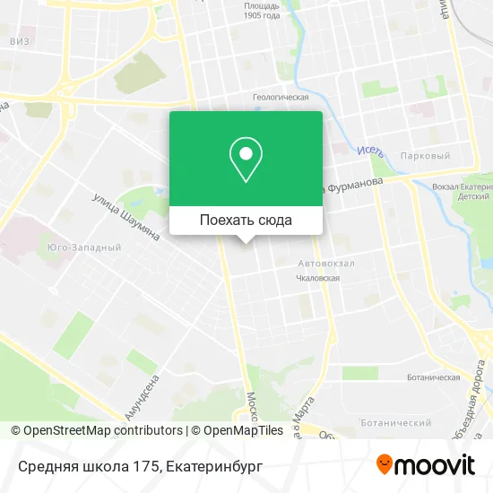 Карта Средняя школа 175