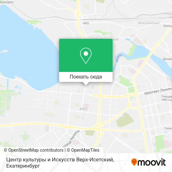 Карта Центр культуры и Искусств Верх-Исетский