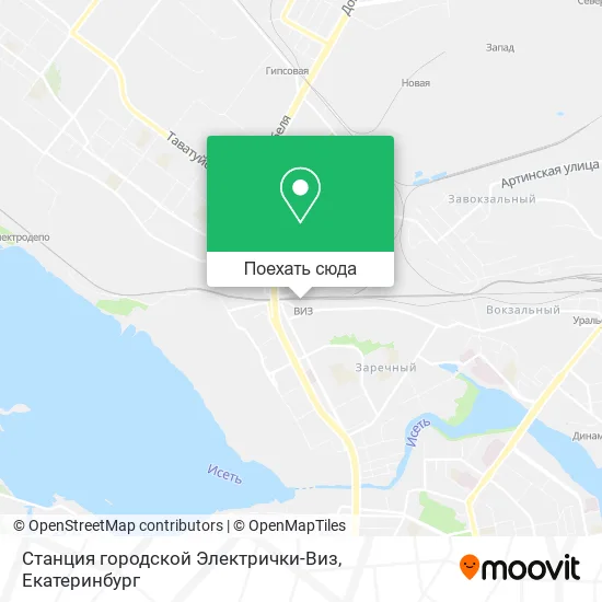 Карта Станция городской Электрички-Виз