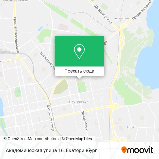 Карта Академическая улица 16