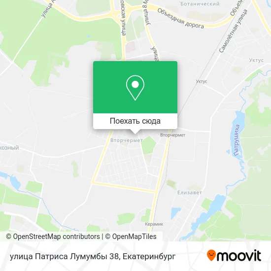 Карта улица Патриса Лумумбы 38