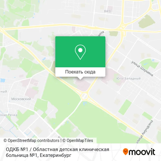 Карта ОДКБ №1 / Областная детская клиническая больница №1