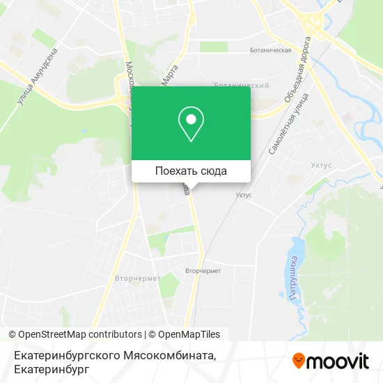 Карта Екатеринбургского Мясокомбината