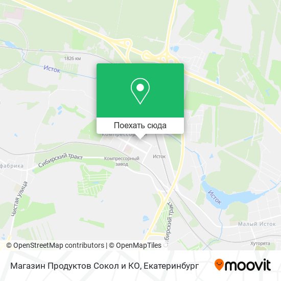 Карта Магазин Продуктов Сокол и КО