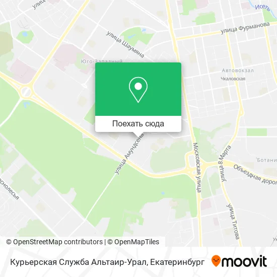 Карта Курьерская Служба Альтаир-Урал