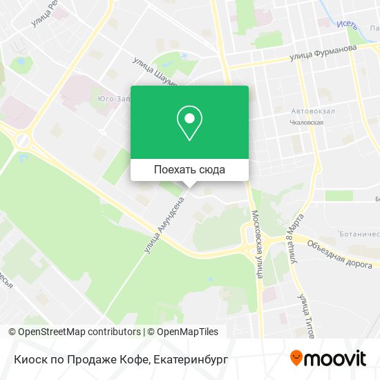 Карта Киоск по Продаже Кофе