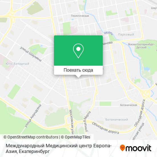 Карта Международный Медицинский центр Европа-Азия