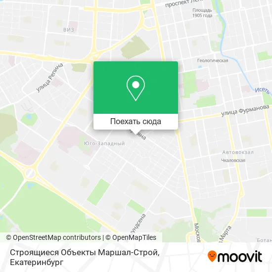 Карта Строящиеся Объекты Маршал-Строй