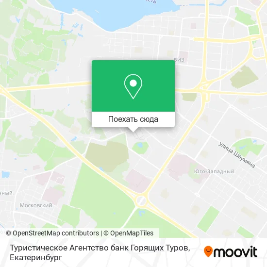 Карта Туристическое Агентство банк Горящих Туров