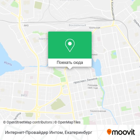 Карта Интернет-Провайдер Интом