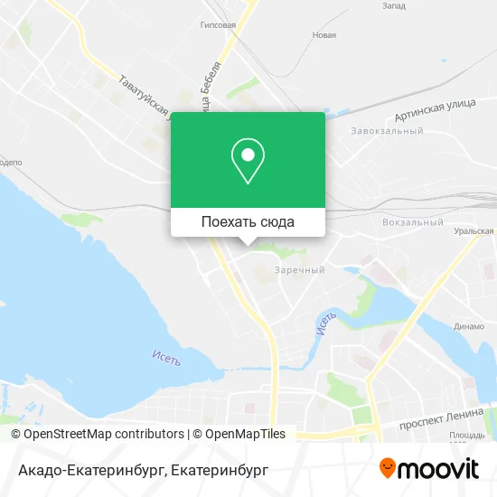 Карта Акадо-Екатеринбург