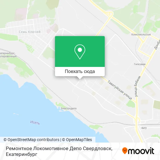 Карта Ремонтное Локомотивное Депо Свердловск