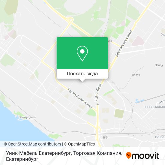 Карта Уник-Мебель Екатеринбург, Торговая Компания
