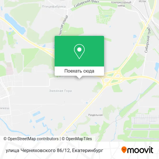 Карта улица Черняховского 86/12