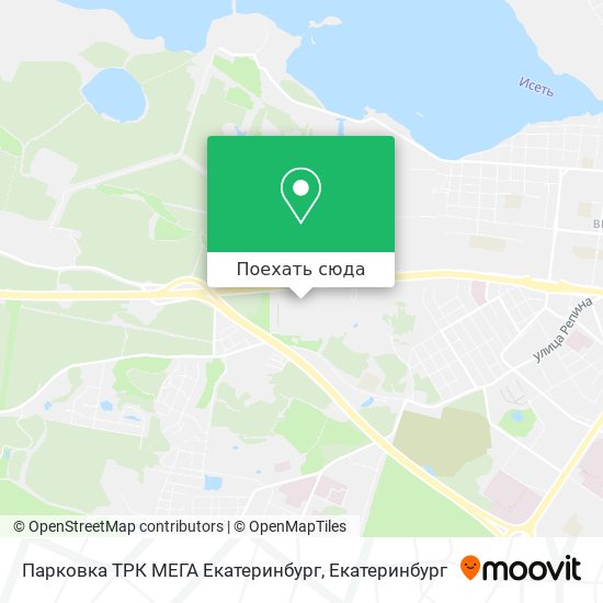 Карта Парковка ТРК МЕГА Екатеринбург