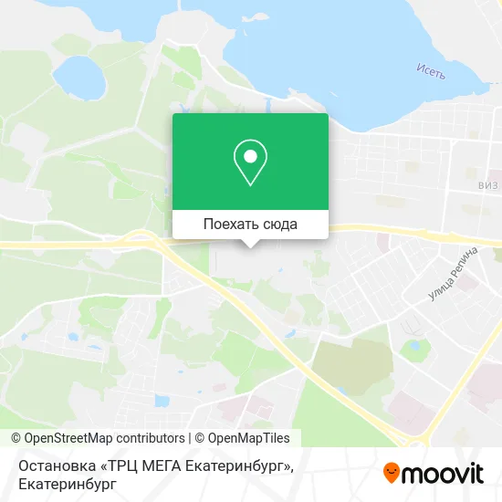 Карта Остановка «ТРЦ МЕГА Екатеринбург»