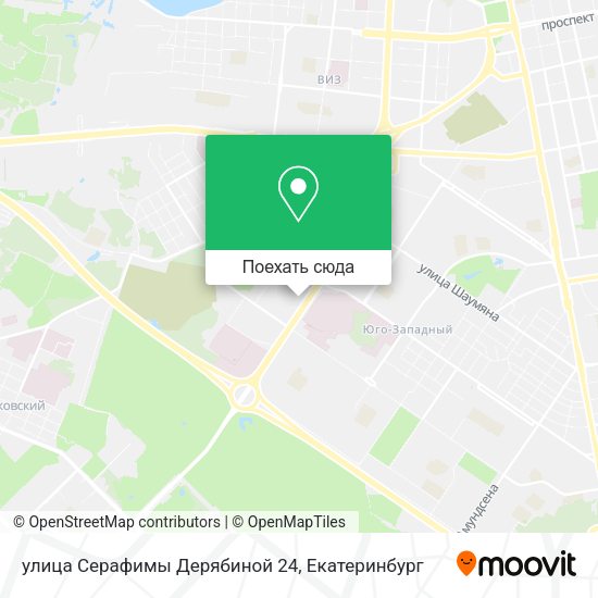 Карта улица Серафимы Дерябиной 24