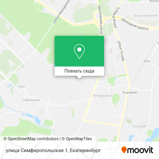 Карта улица Симферопольская 1