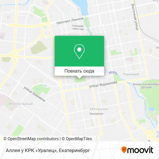 Карта Аллея у КРК «Уралец»