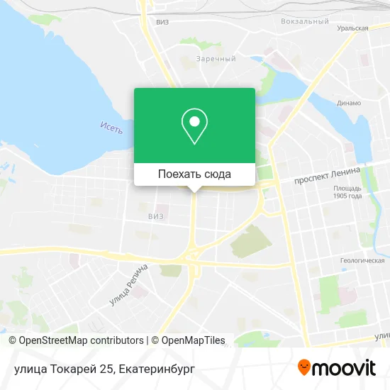 Карта улица Токарей 25