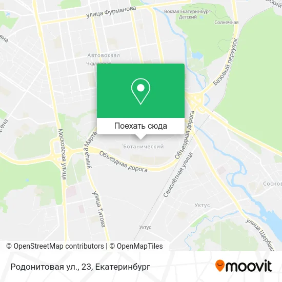Карта Родонитовая ул., 23