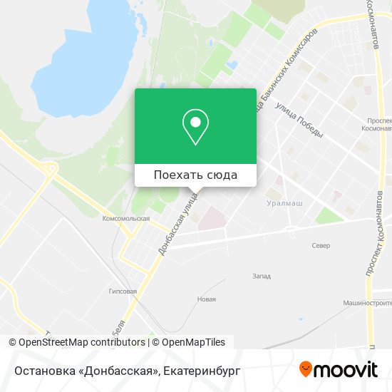Карта Остановка «Донбасская»
