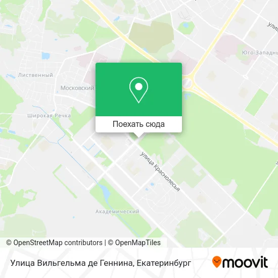Карта Улица Вильгельма де Геннина
