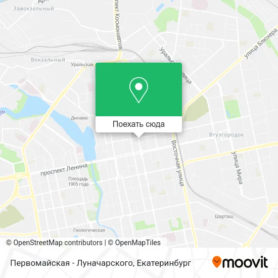 Карта Первомайская - Луначарского