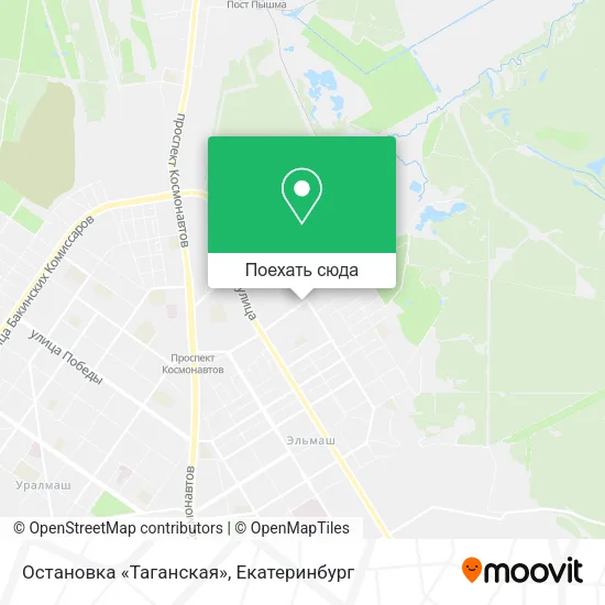 Карта Остановка «Таганская»