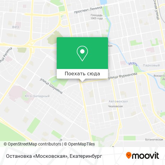 Карта Остановка «Московская»